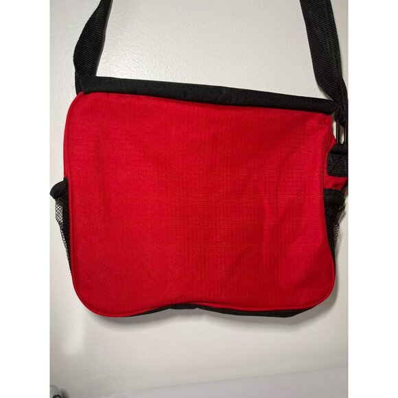 Manchester United F.C. Messenger Red & Black Shoulder Bag With Embroidered Logo - Picture 5 of 9